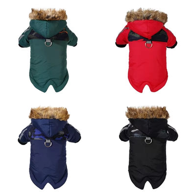 Pet Clothes Puppy Coat Winter Warm plus Velvet Jacket Waterproof Reflective Clothing for Small Medium Dogs Cat Pet Apparel