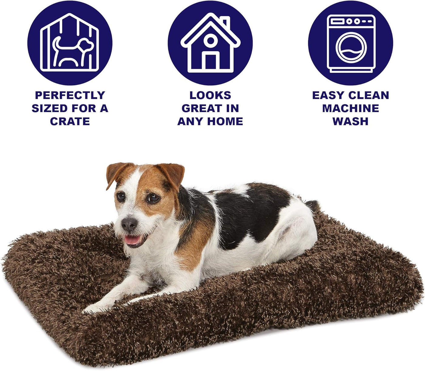 Deluxe Dog Beds | Super Plush Dog & Cat Beds Ideal for Dog Crates | Machine Wash & Dryer Friendly, 1-Year Warranty