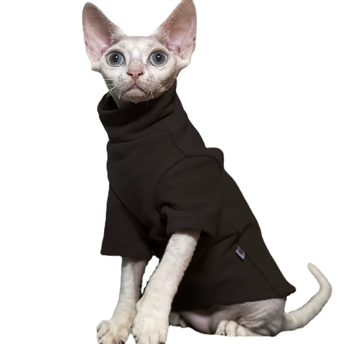 Sphynx Cat Clothes Baby Soft Cotton Fall Winter Kitten Clothes for Cornish Devon Cat Costume Hairless Cat Clothes