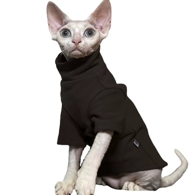 Sphynx Cat Clothes Baby Soft Cotton Fall Winter Kitten Clothes for Cornish Devon Cat Costume Hairless Cat Clothes