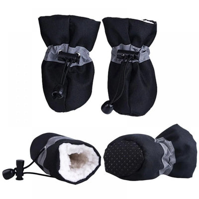 4PCS Winter Dog Shoes for Small Dogs,Anti-Slip Dogs Boots Paw Protector ,Lightweight Walking Pet Booties for Small and Medium Pets