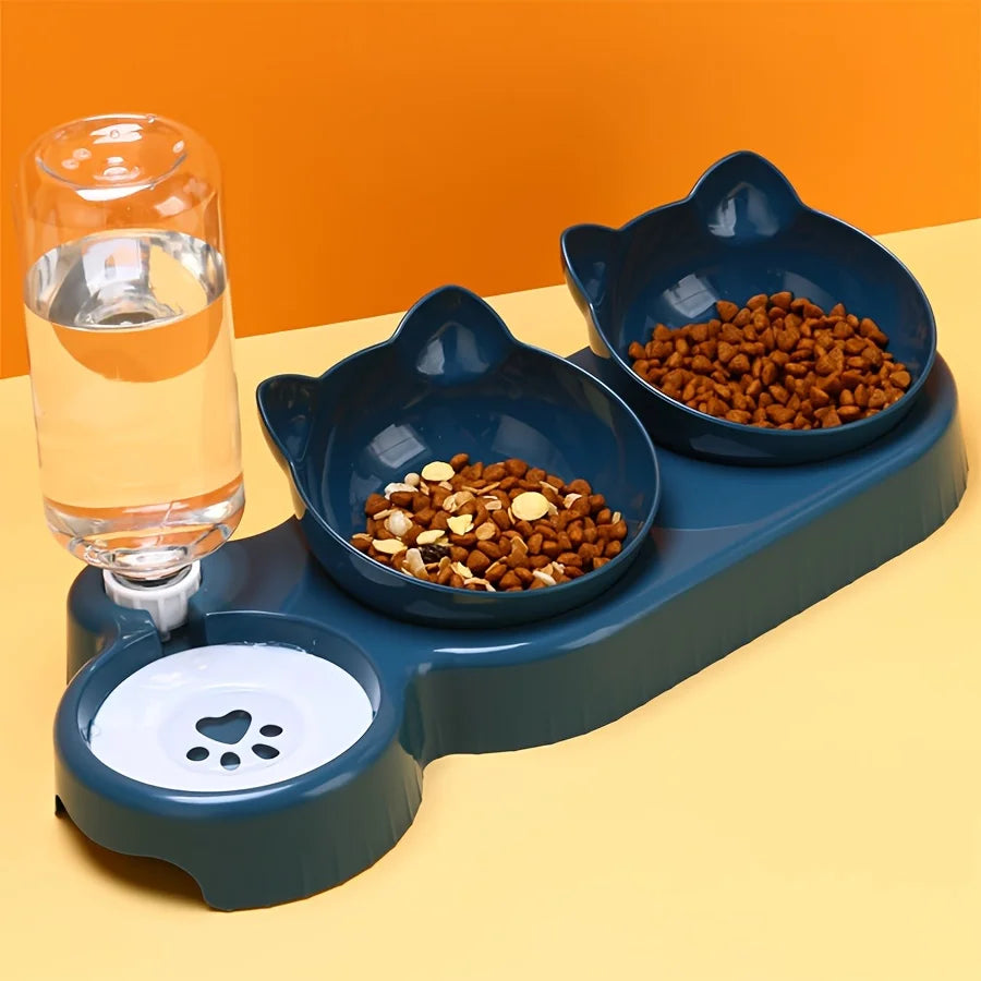 Tilted Cat Water Bowl 🐾 - Luxury Petz