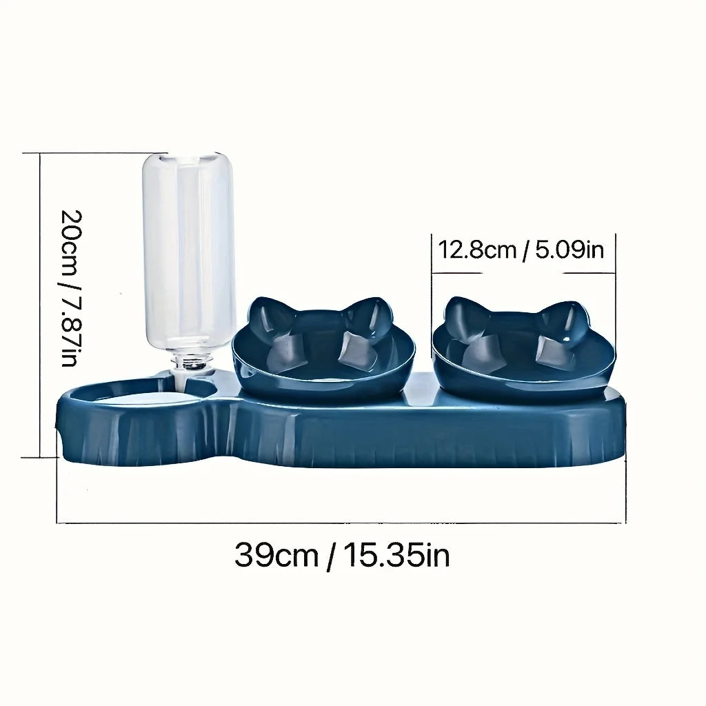 Tilted Cat Water Bowl 🐾 - Luxury Petz