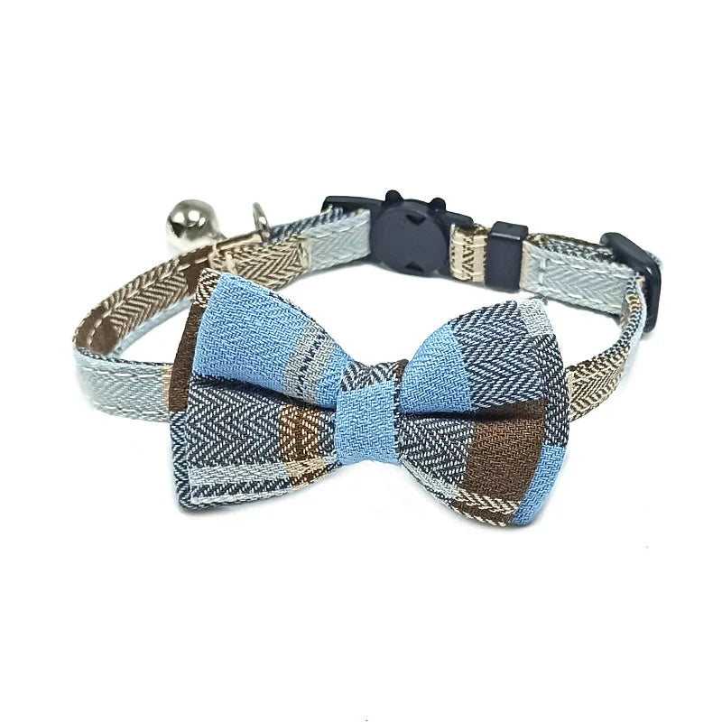 Plaid Cat Collar Bow - Luxury Petz