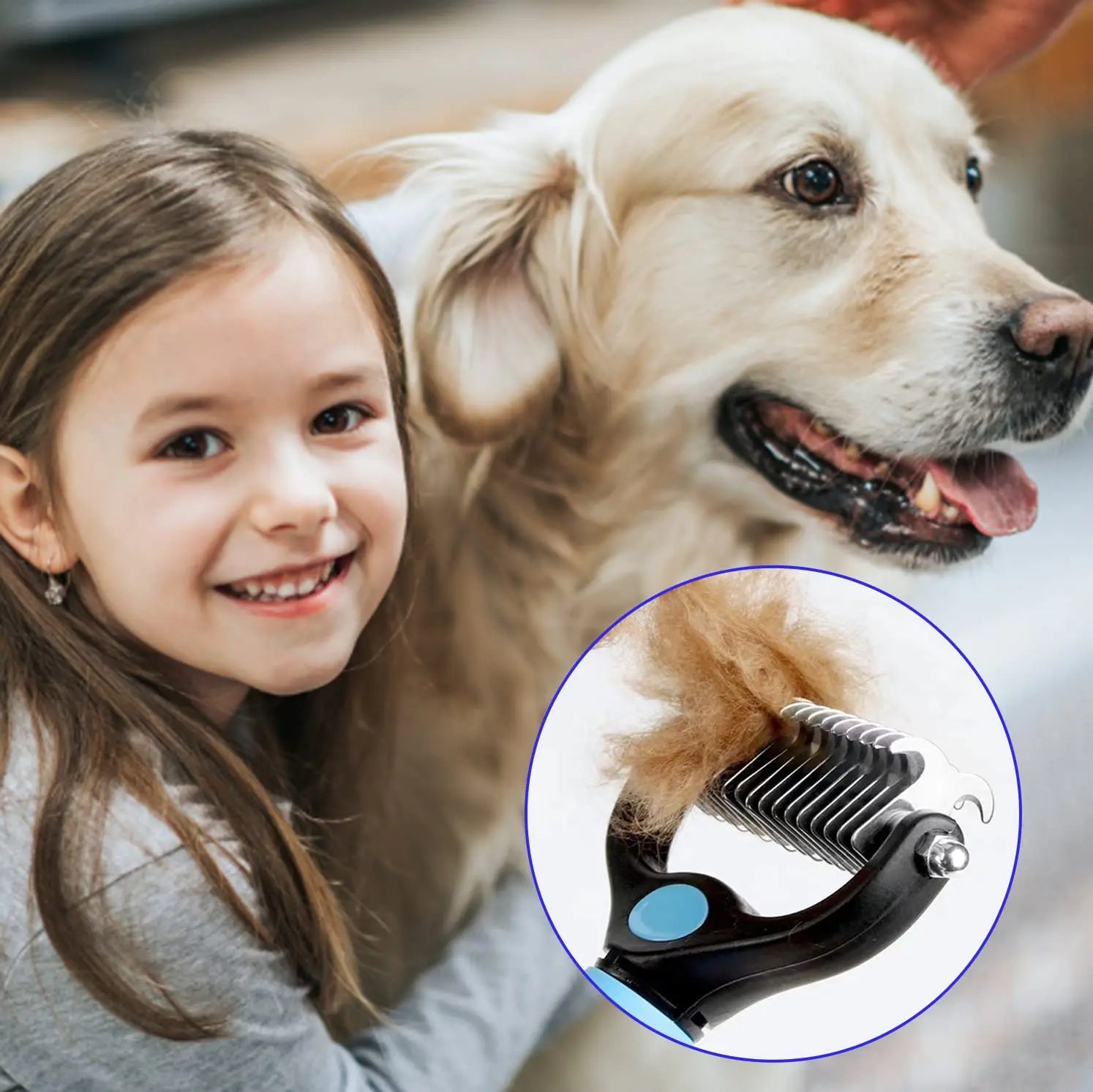 Shed-Free Pet Grooming Brush - Luxury Petz