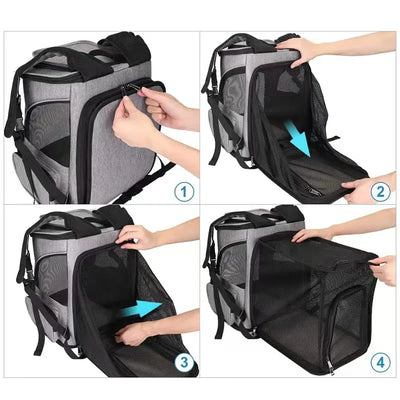 Cozy Foldable Cat Backpack - Luxury Petz