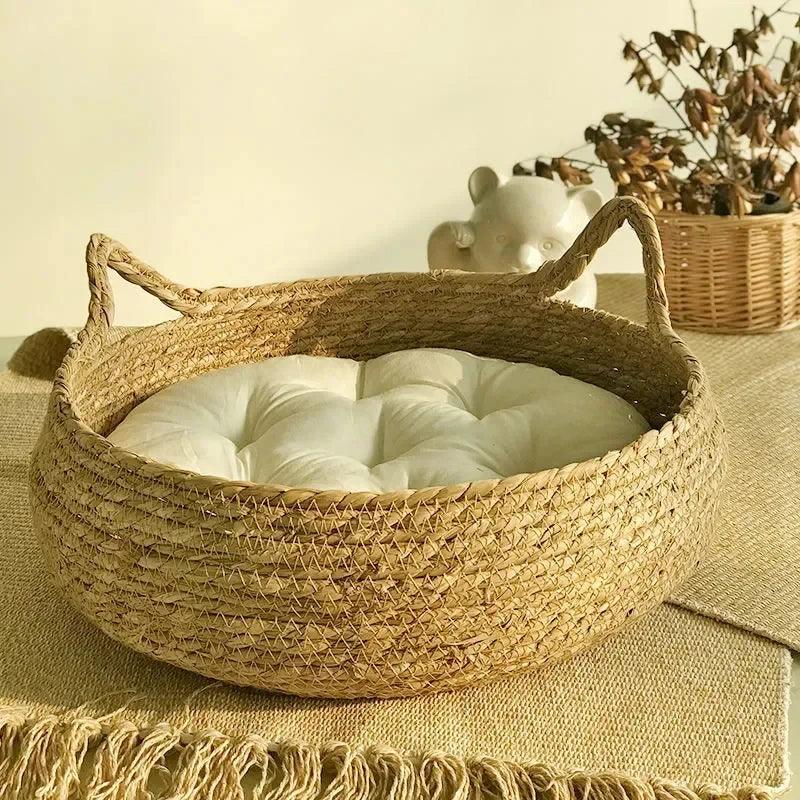 Cozy Rattan Cat Nest - Luxury Petz