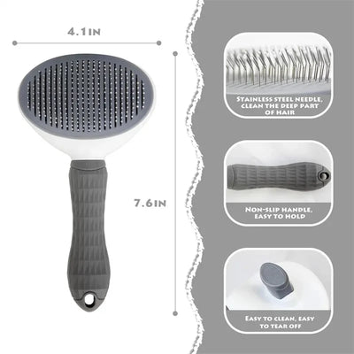 Self-Cleaning Cat Hair Brush - Luxury Petz