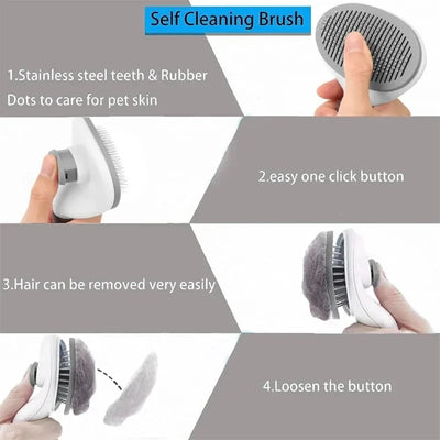 Self-Cleaning Cat Hair Brush - Luxury Petz