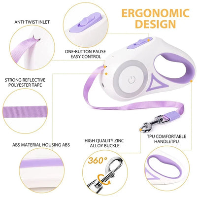 Smart Retractable Dog Leash - Luxury Petz