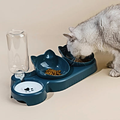 Tilted Cat Water Bowl 🐾 - Luxury Petz