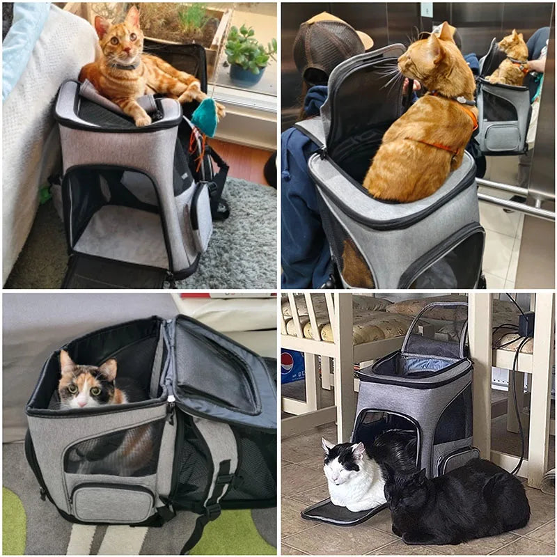 Cozy Foldable Cat Backpack - Luxury Petz