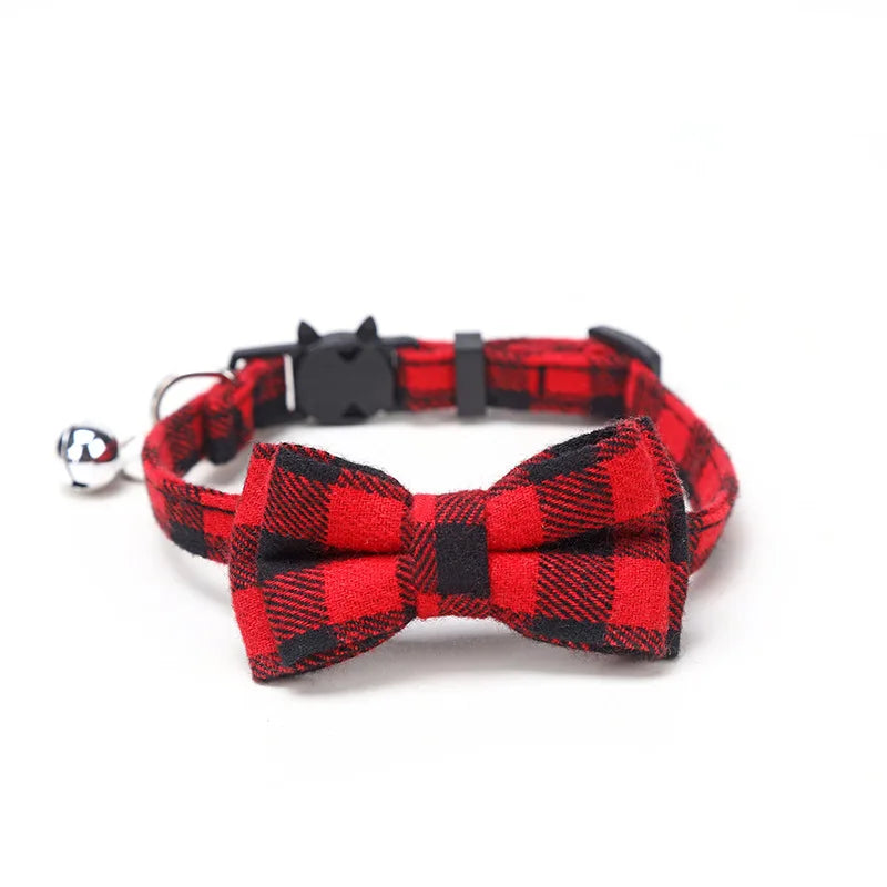 Plaid Cat Collar Bow - Luxury Petz