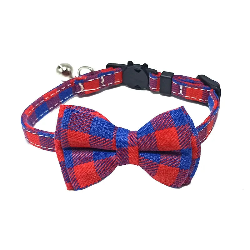 Plaid Cat Collar Bow - Luxury Petz