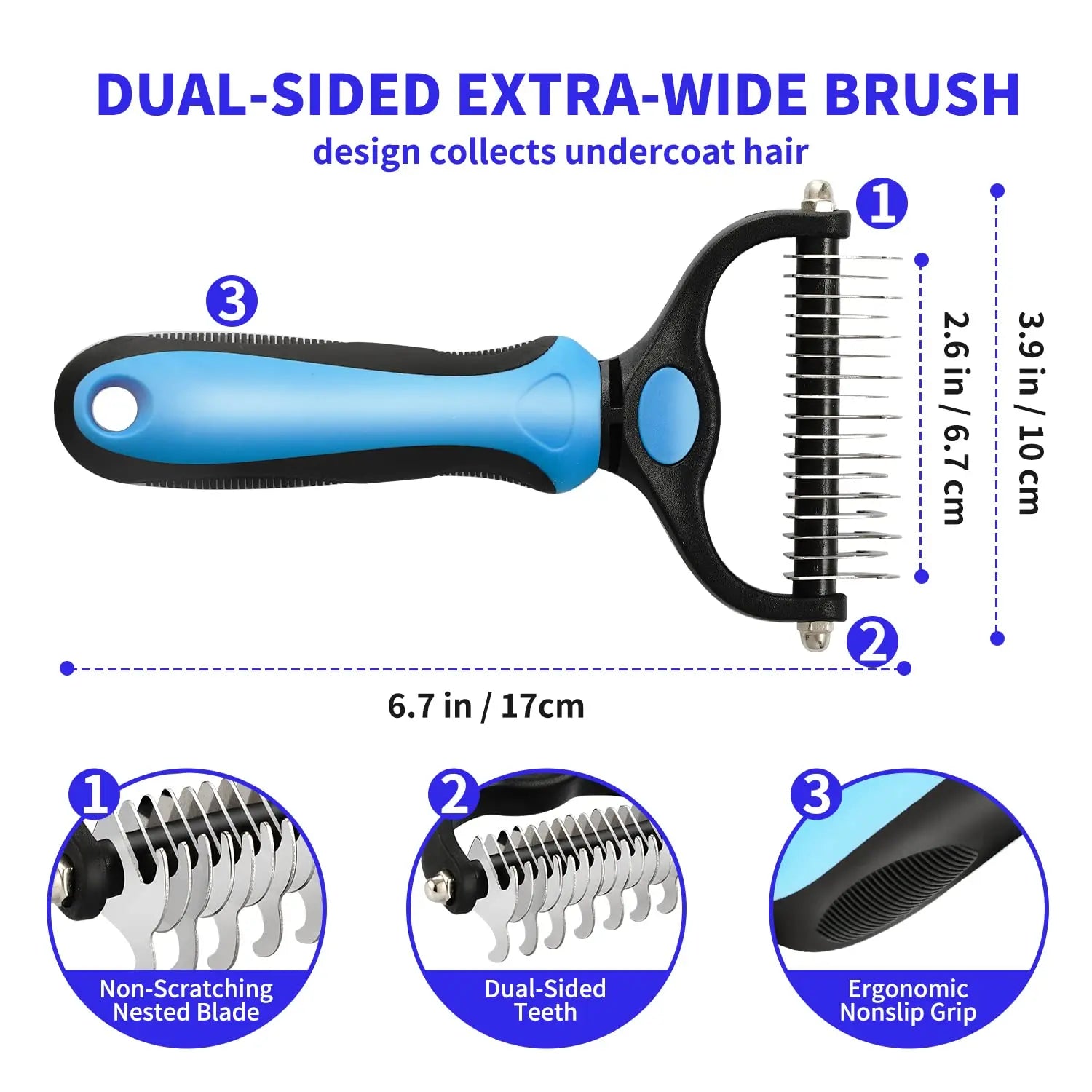 Shed-Free Pet Grooming Brush - Luxury Petz