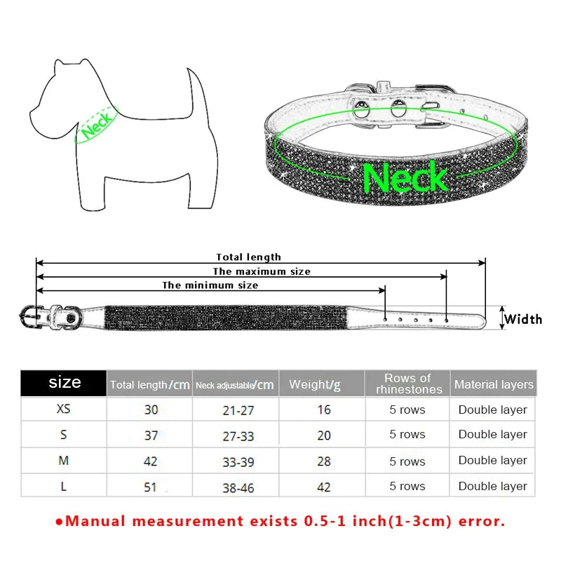 Glittering Crystal Dog Collar - Luxury Petz