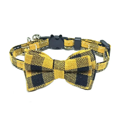 Plaid Cat Collar Bow - Luxury Petz