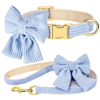 Pink Bowtie Dog Collar Set - Luxury Petz