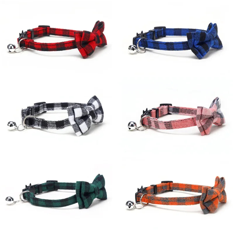 Plaid Cat Collar Bow - Luxury Petz