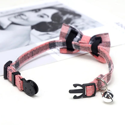 Plaid Cat Collar Bow - Luxury Petz