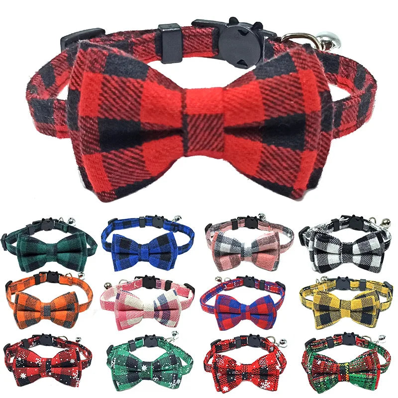 Plaid Cat Collar Bow - Luxury Petz