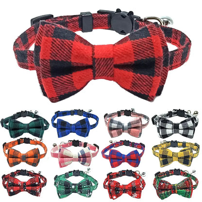 Plaid Cat Collar Bow - Luxury Petz