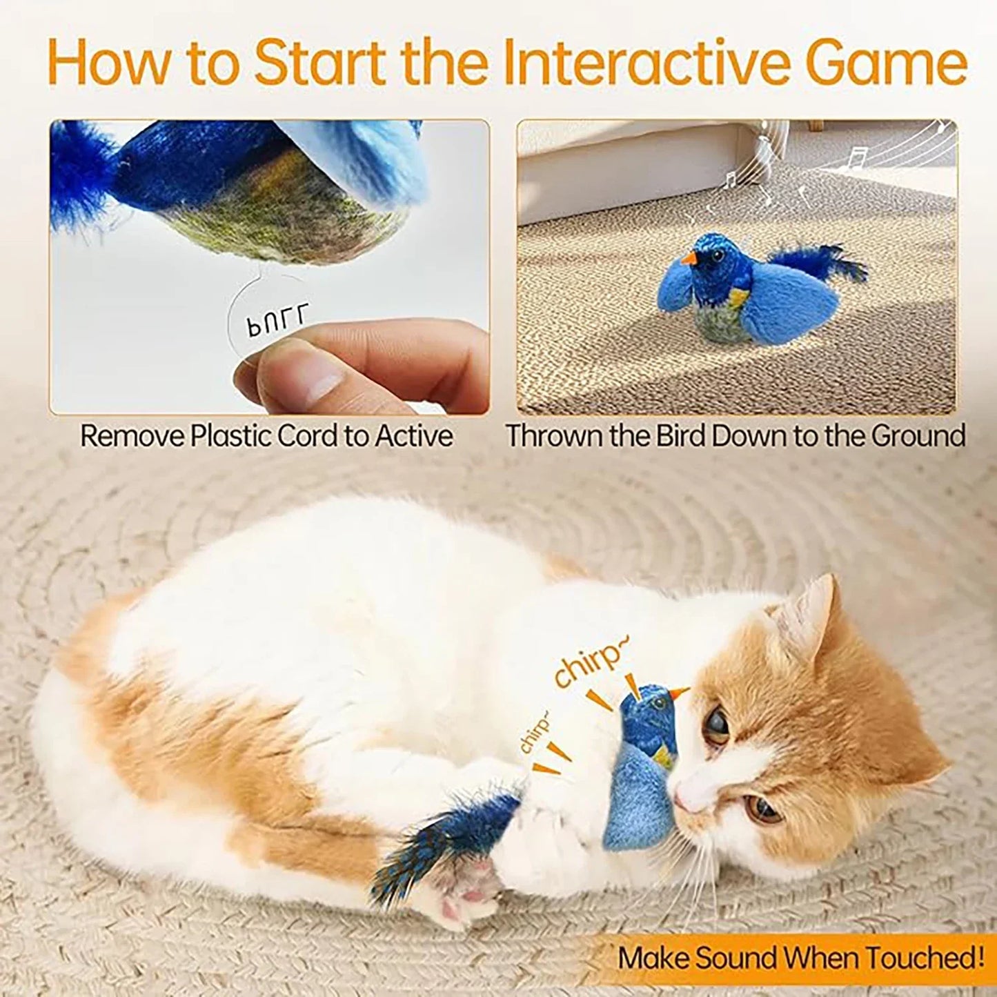 Hanging Interactive Bird Toy