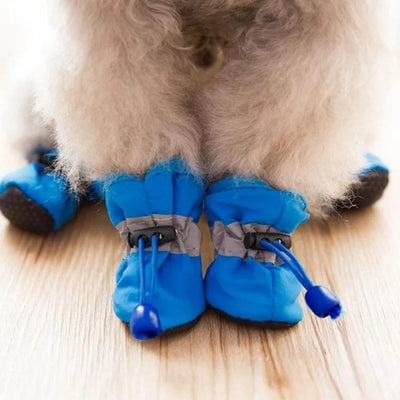 4PCS Winter Dog Shoes for Small Dogs,Anti-Slip Dogs Boots Paw Protector ,Lightweight Walking Pet Booties for Small and Medium Pets