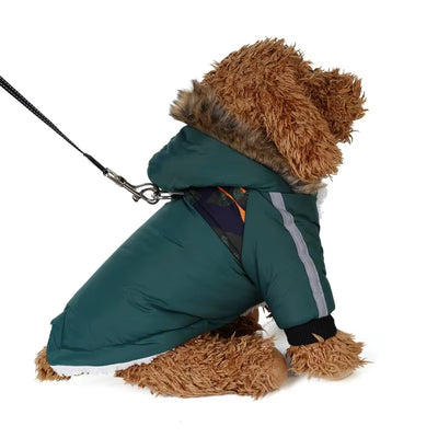 Pet Clothes Puppy Coat Winter Warm plus Velvet Jacket Waterproof Reflective Clothing for Small Medium Dogs Cat Pet Apparel