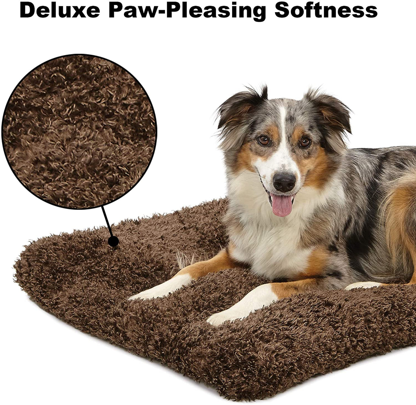 Deluxe Dog Beds | Super Plush Dog & Cat Beds Ideal for Dog Crates | Machine Wash & Dryer Friendly, 1-Year Warranty